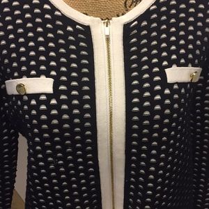 Jones New York top/jacket PL with gold tone zipper